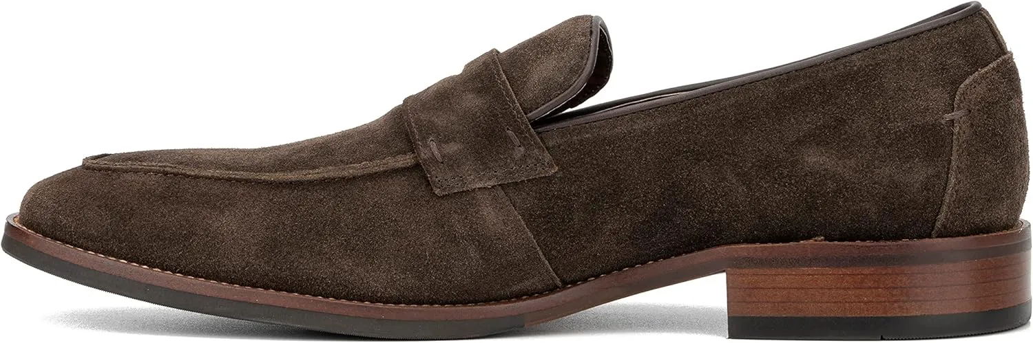 VINTAGE FOUNDRY CO. EST. 2014 Mens Davis Loafer, Square Toe Dress Shoe, Rubber Outsole
