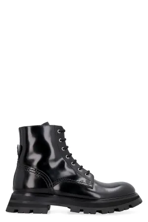 Wander leather combat boots