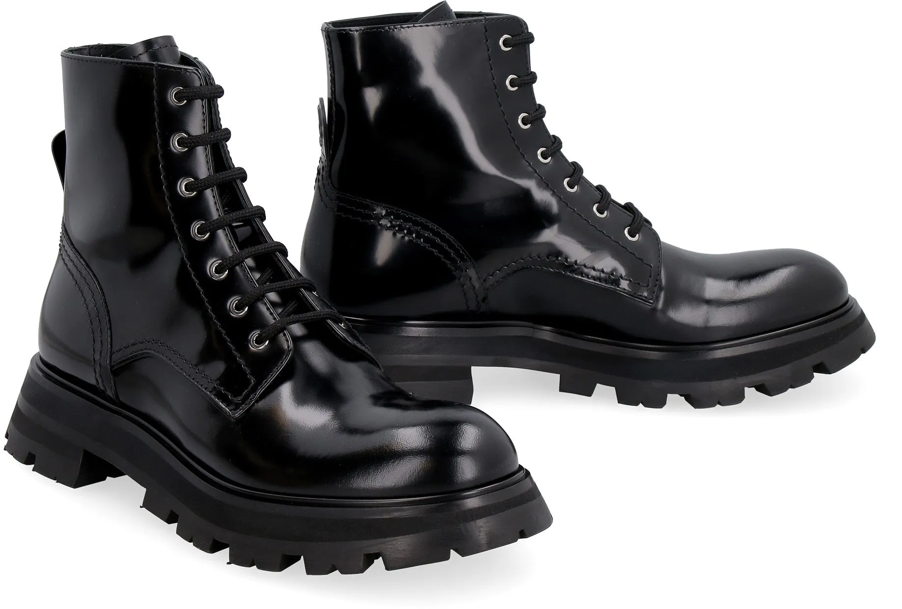Wander leather combat boots