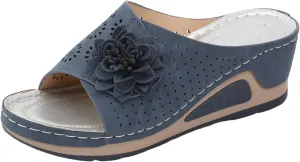 Wedge Sandals for Women Dressy Orthopedic Arch Support Sandals Hollow Out Slip On Platform Slippers Bohemia Comfortable Summer Sandalias Open Toe Beach Sandal Casual Walking Shoes