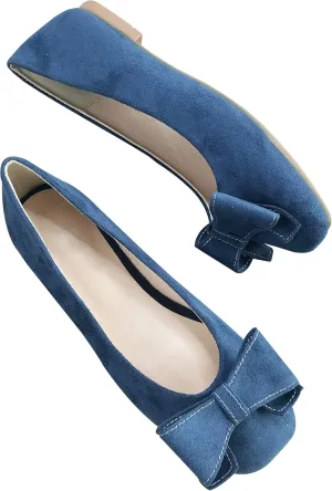 WENJIAZHIZHI Women's Flats Shoes for Women Dressy Comfortable Memory Foam Square Toe Slip-On Casual Ballet Flats Dress Shoes