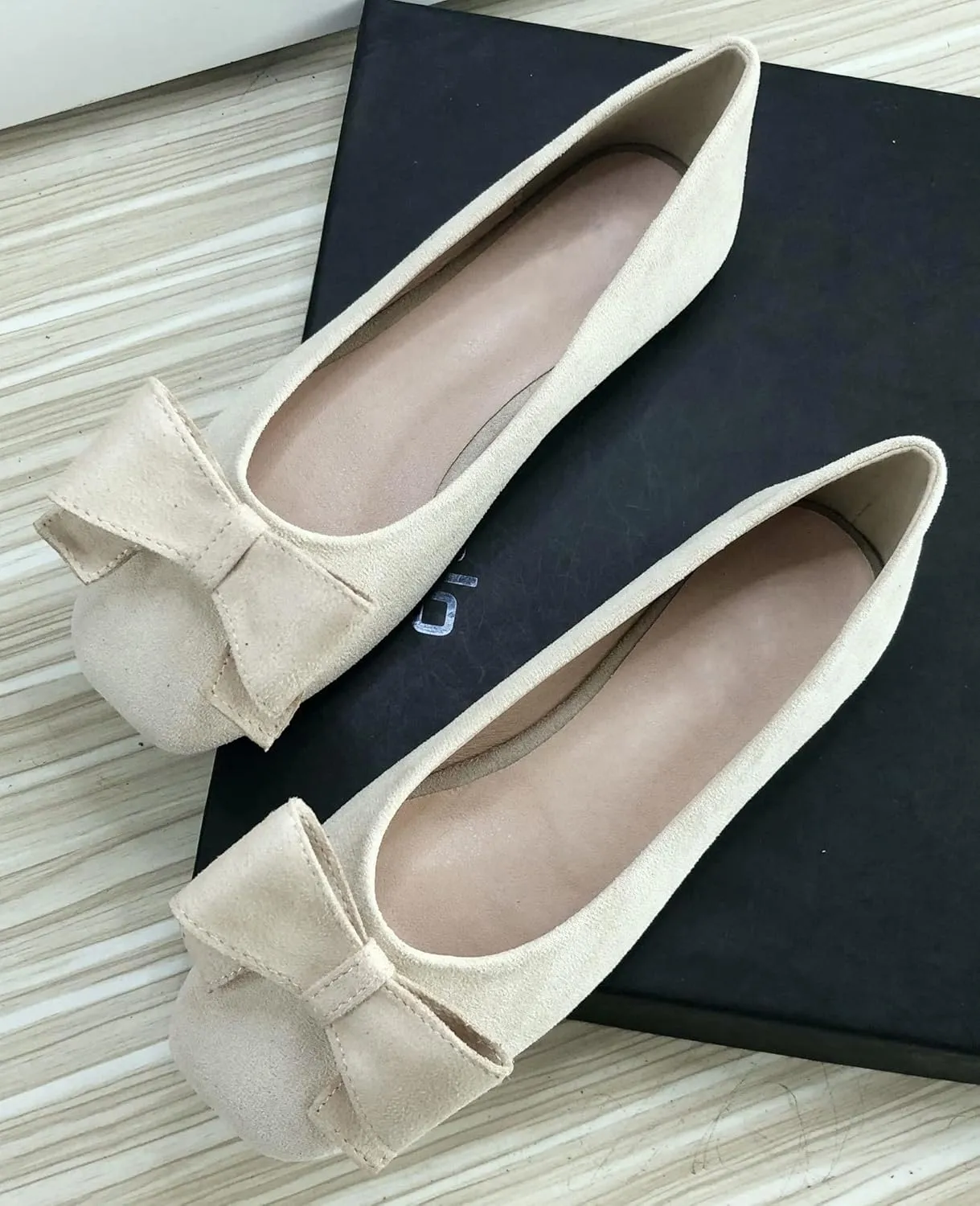 WENJIAZHIZHI Women's Flats Shoes for Women Dressy Comfortable Memory Foam Square Toe Slip-On Casual Ballet Flats Dress Shoes