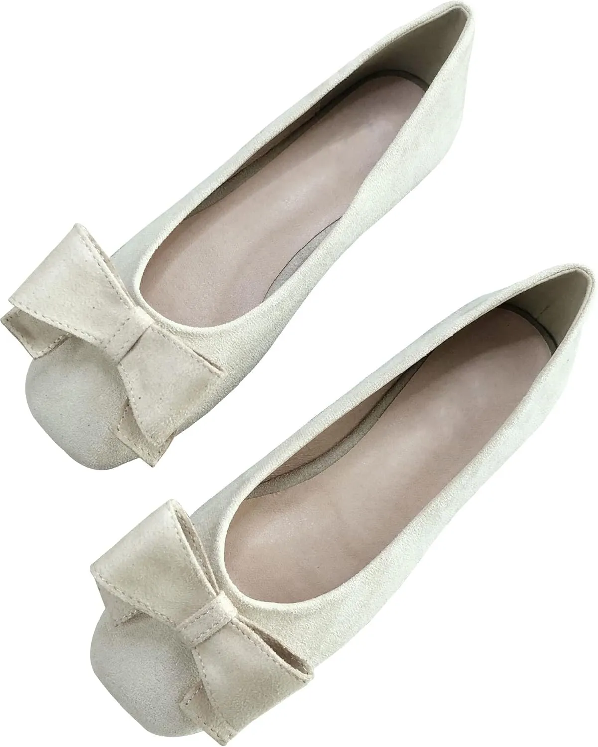 WENJIAZHIZHI Women's Flats Shoes for Women Dressy Comfortable Memory Foam Square Toe Slip-On Casual Ballet Flats Dress Shoes