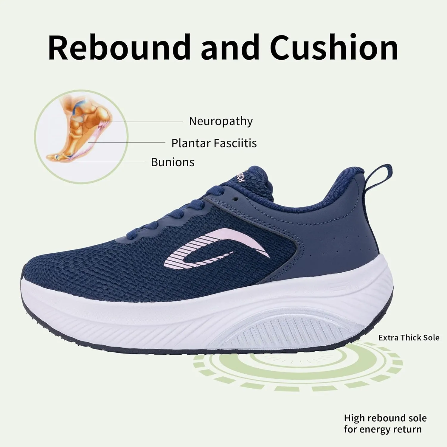 Wide Toe Box Shoes Women Arch Support Walking Shoes for Plantar FasciitisWide Width Orthotic Tennis Sneakers