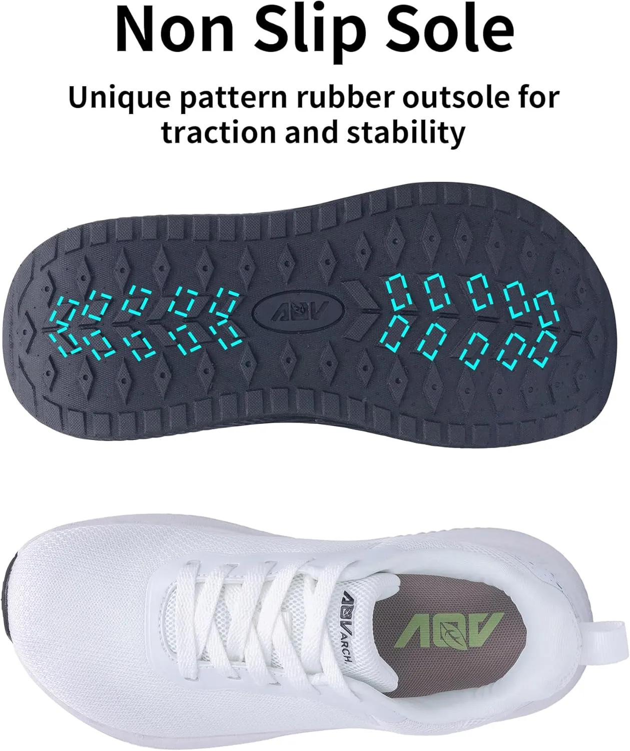 Wide Toe Box Shoes Women Arch Support Walking Shoes for Plantar FasciitisWide Width Orthotic Tennis Sneakers
