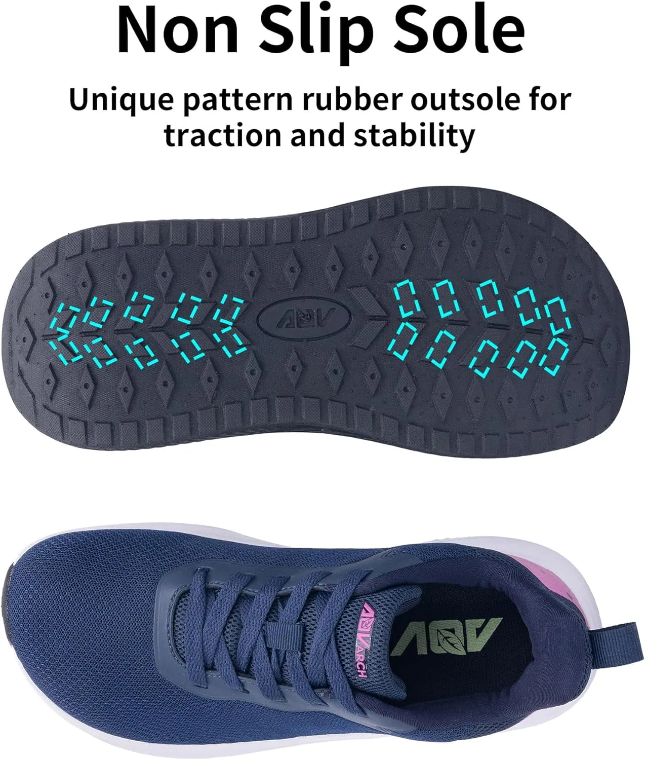 Wide Toe Box Shoes Women Arch Support Walking Shoes for Plantar FasciitisWide Width Orthotic Tennis Sneakers