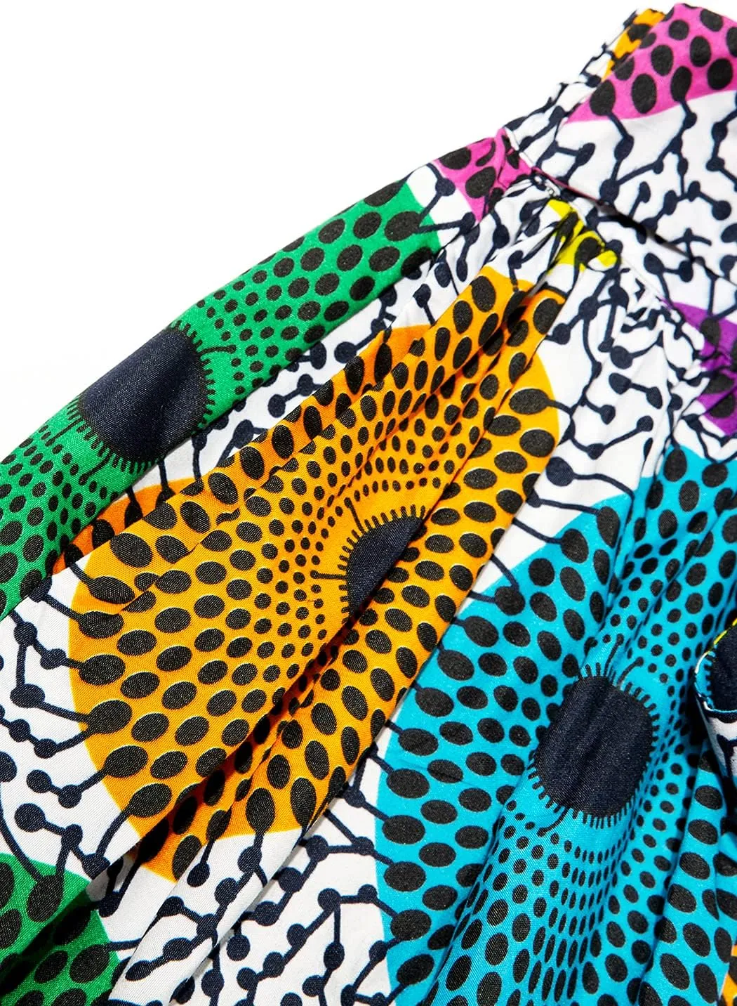Women African Print Skirt Dutch Ankara Wax Print Full Circle Skirt