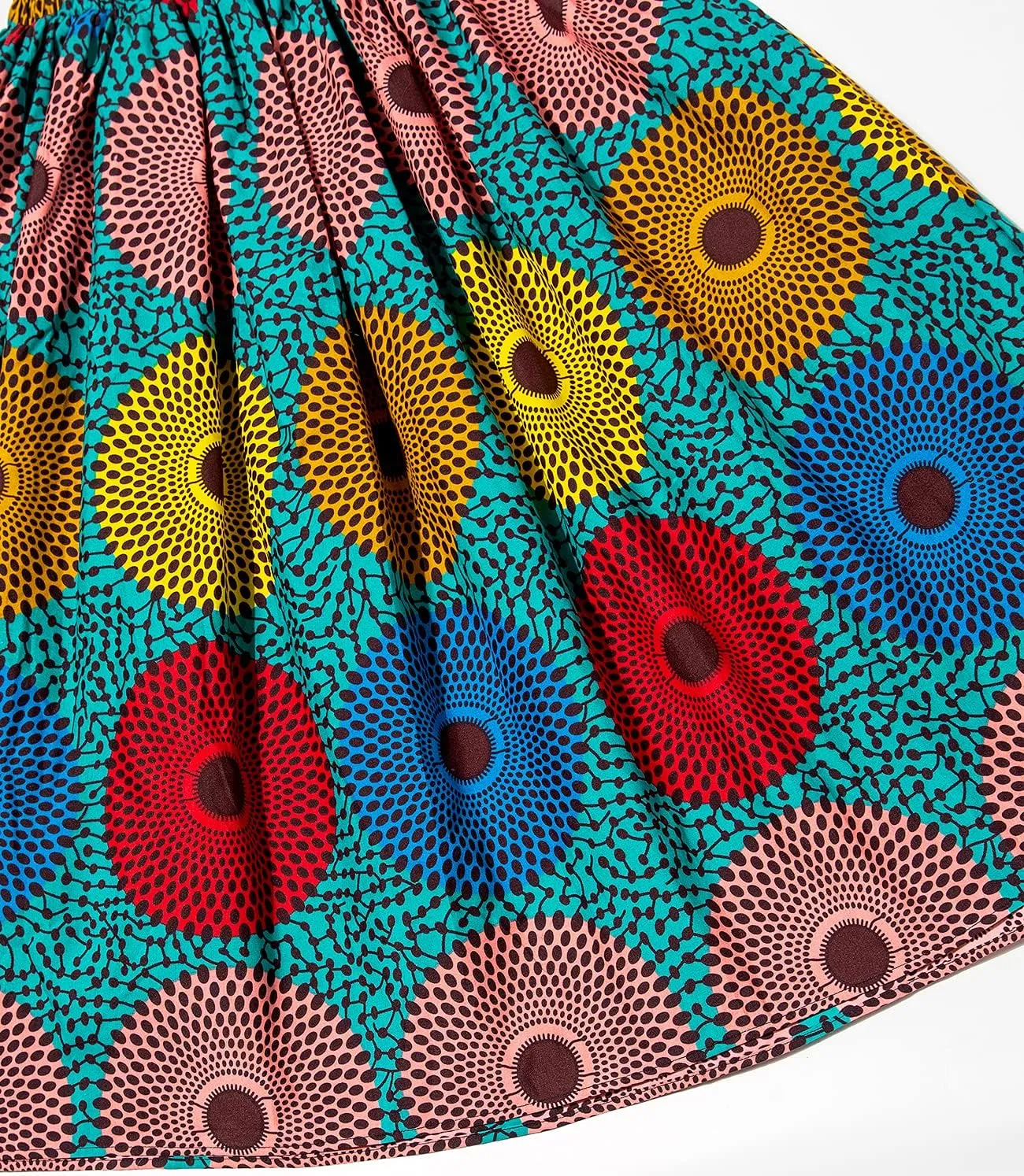 Women African Print Skirt Dutch Ankara Wax Print Full Circle Skirt