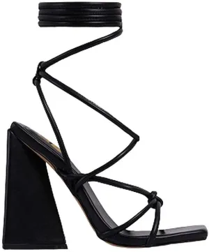 Women Chunky Heel Strappy Sandals Lace up