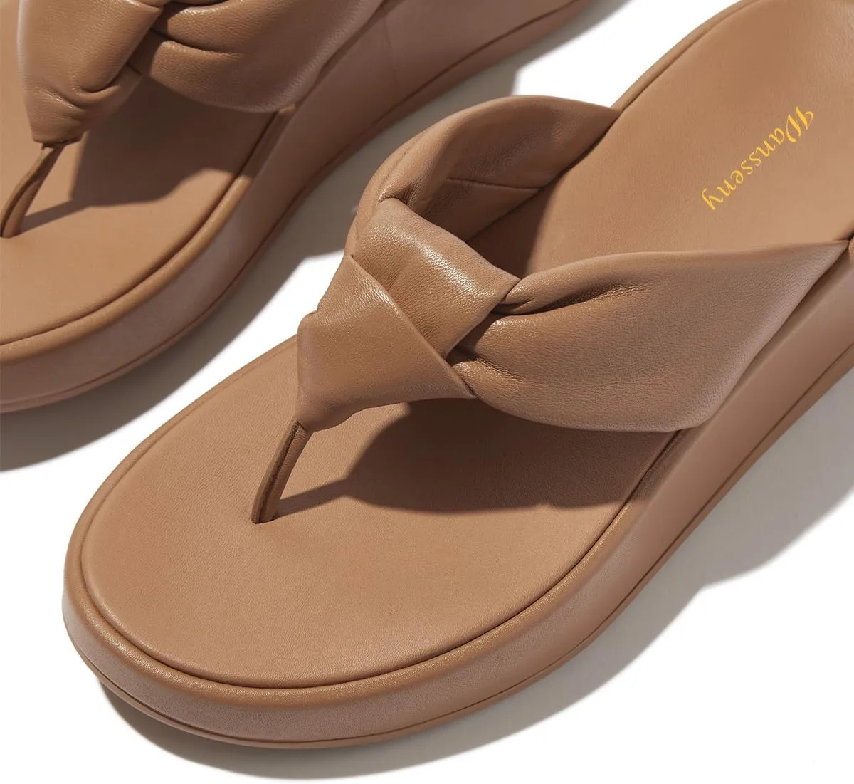 Women Classic Twist Knot Platform Flip Flops Slip on Soft Insole Lightweight Thong Sandals Comfort Summer Beach Casual Slippers Size 4-16 US