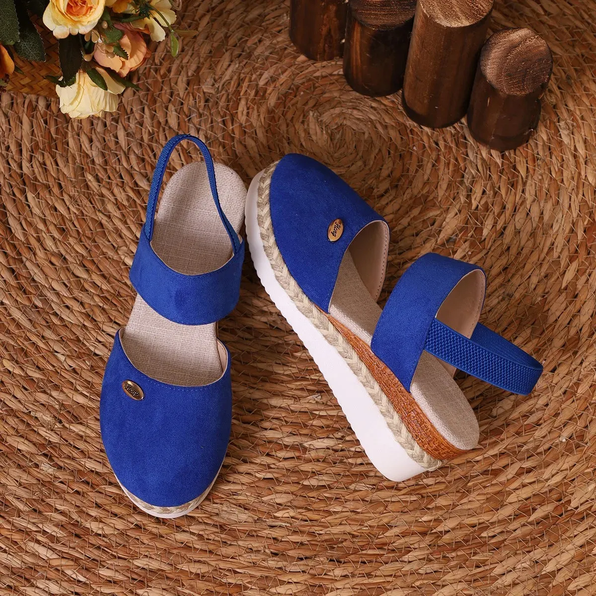 Women Closed Toe Wedge Sandals Women Summer Buckle Strap Gladiator Shoes Woman Fashion Espadrilles Platform Sandalias Mujer