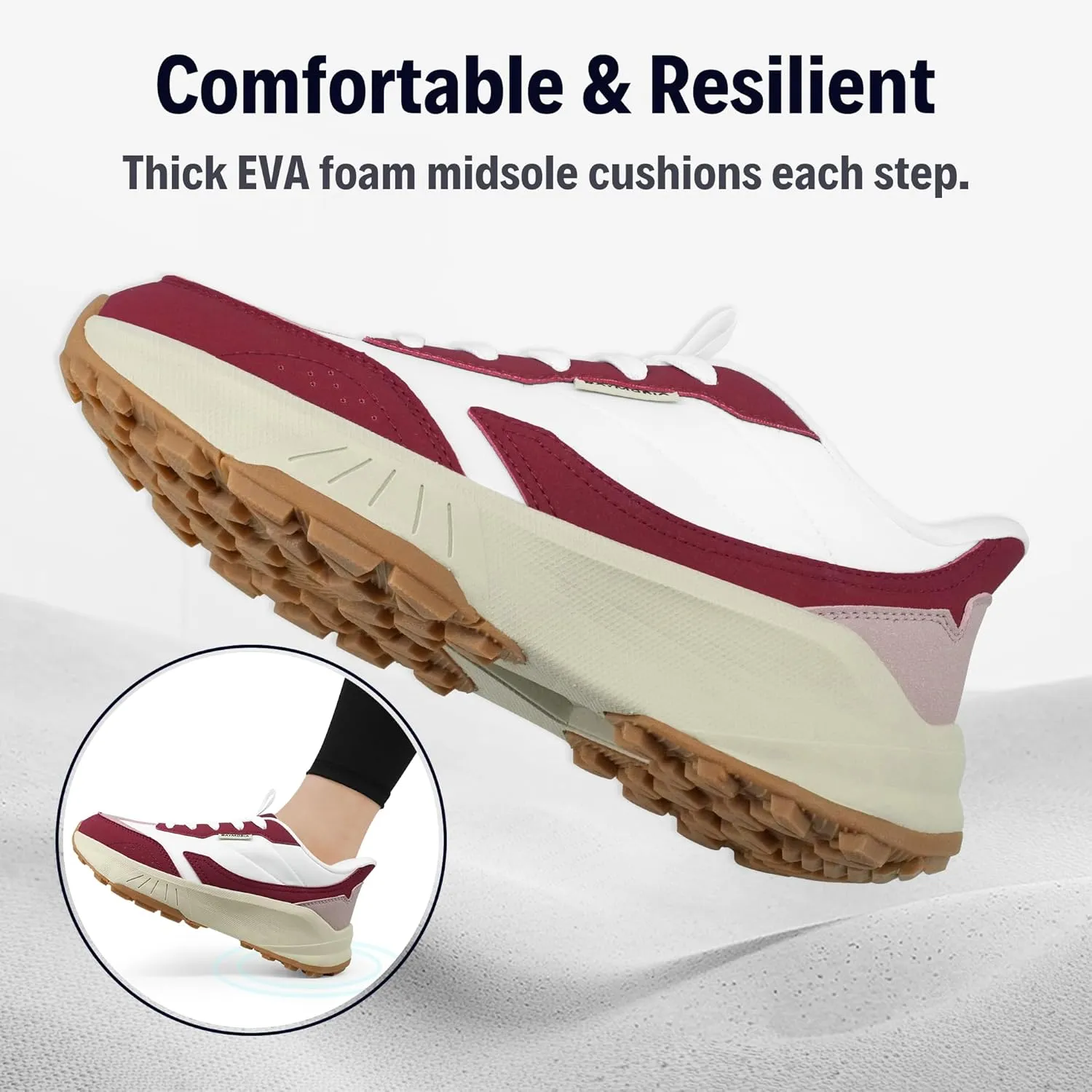 Women's Fashion Sneakers Platform Slip On Tennis Shoes Comfortable Casual Walking Running Shoes for Women Footwear