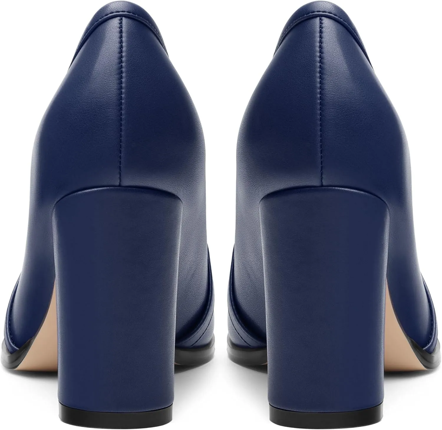 Women's Loafers - Square Toe High Heels Shoes for Women, Metal Buckle Fashion Women's Pumps Shoes for Party Dress Wedding Office