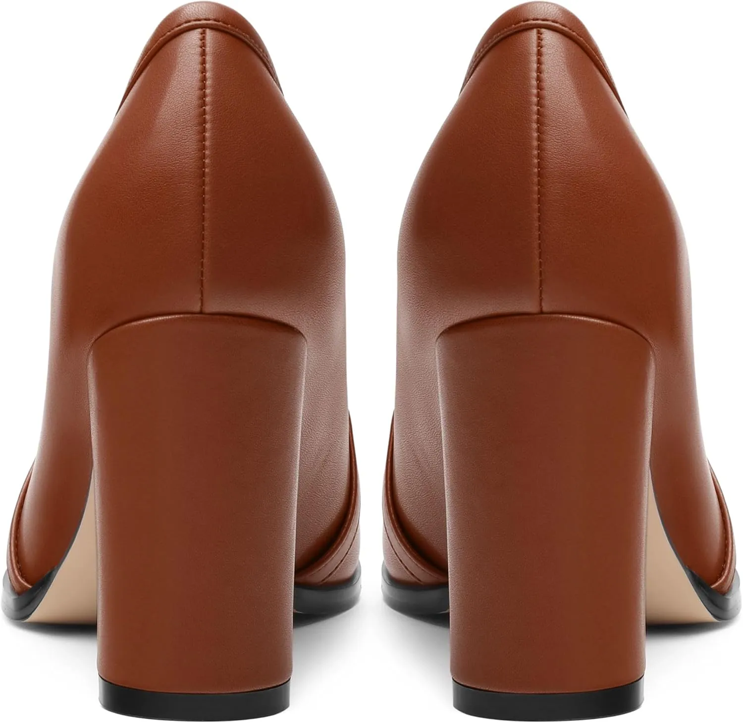 Women's Loafers - Square Toe High Heels Shoes for Women, Metal Buckle Fashion Women's Pumps Shoes for Party Dress Wedding Office