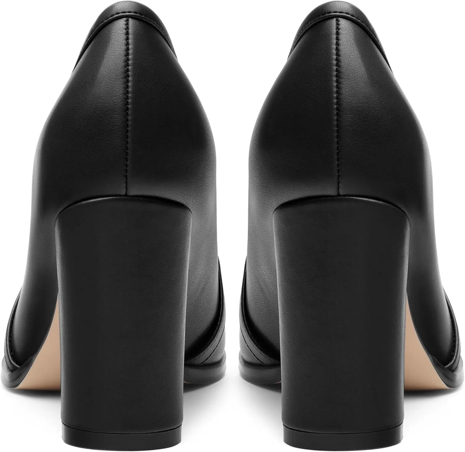 Women's Loafers - Square Toe High Heels Shoes for Women, Metal Buckle Fashion Women's Pumps Shoes for Party Dress Wedding Office