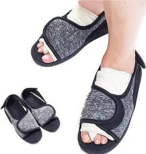 Women's Men's Open Toe Diabetic Shoes,Extra Wide Width Arthritis Edema Shoes for Swollen Feet,Adjustable Walking Shoes for Seniors Foot Pain Relief,Indoor Outdoor Sandals Unisex Large Size
