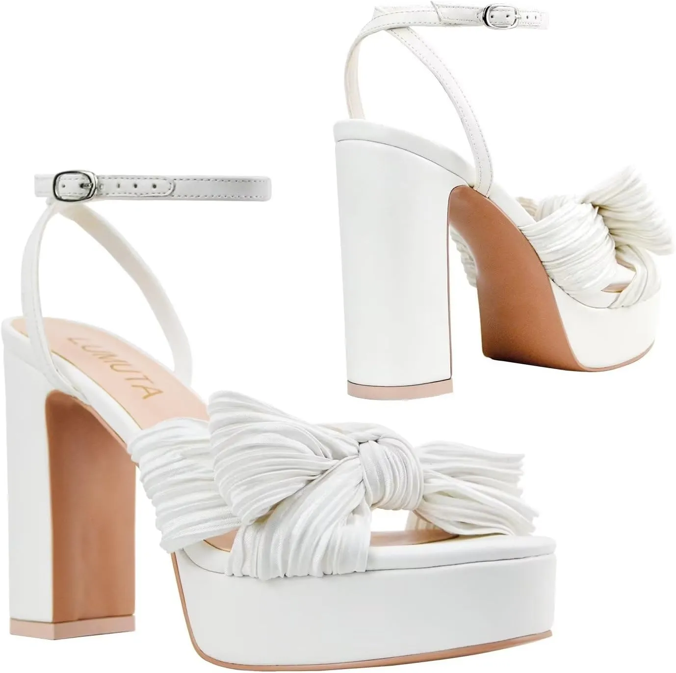 Women's Rhinestone Sparkling Heeled Sandals, Ankle-Strap Pin-Buckled Block Heel Gold Square-Toe Sandals, Dress-Up Summer Ball Party Dress Shoes