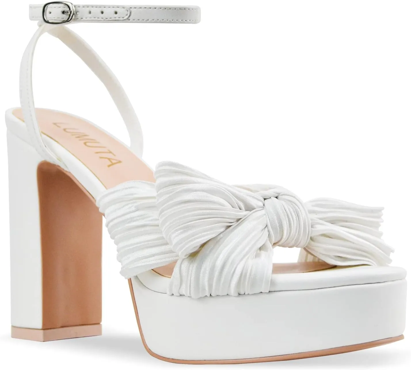 Women's Rhinestone Sparkling Heeled Sandals, Ankle-Strap Pin-Buckled Block Heel Gold Square-Toe Sandals, Dress-Up Summer Ball Party Dress Shoes