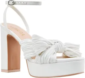 Women's Rhinestone Sparkling Heeled Sandals, Ankle-Strap Pin-Buckled Block Heel Gold Square-Toe Sandals, Dress-Up Summer Ball Party Dress Shoes