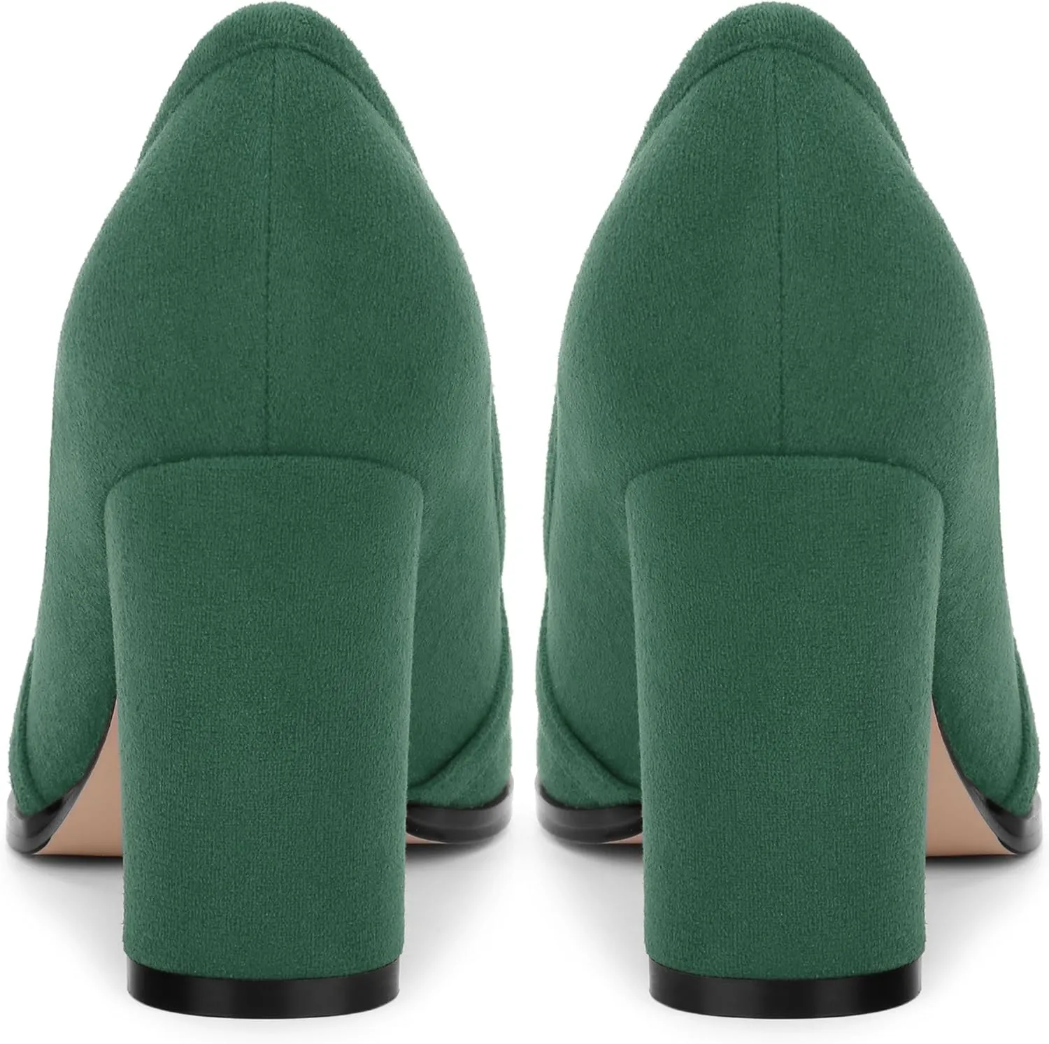 Women's Square Toe High Heeled Loafers, Fashion Chunky Heel Pumps for Women, Casual Party Work Shoes