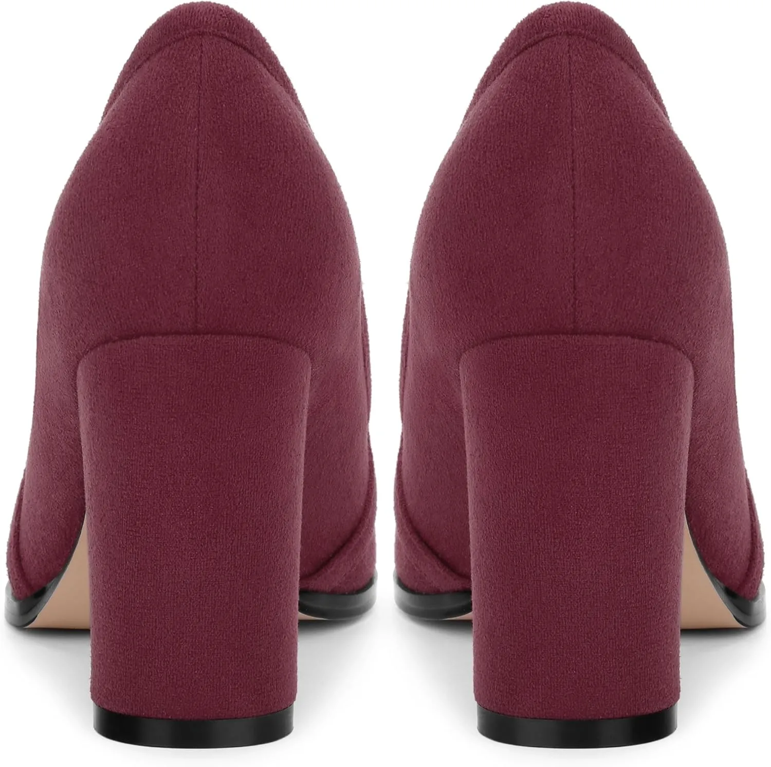 Women's Square Toe High Heeled Loafers, Fashion Chunky Heel Pumps for Women, Casual Party Work Shoes