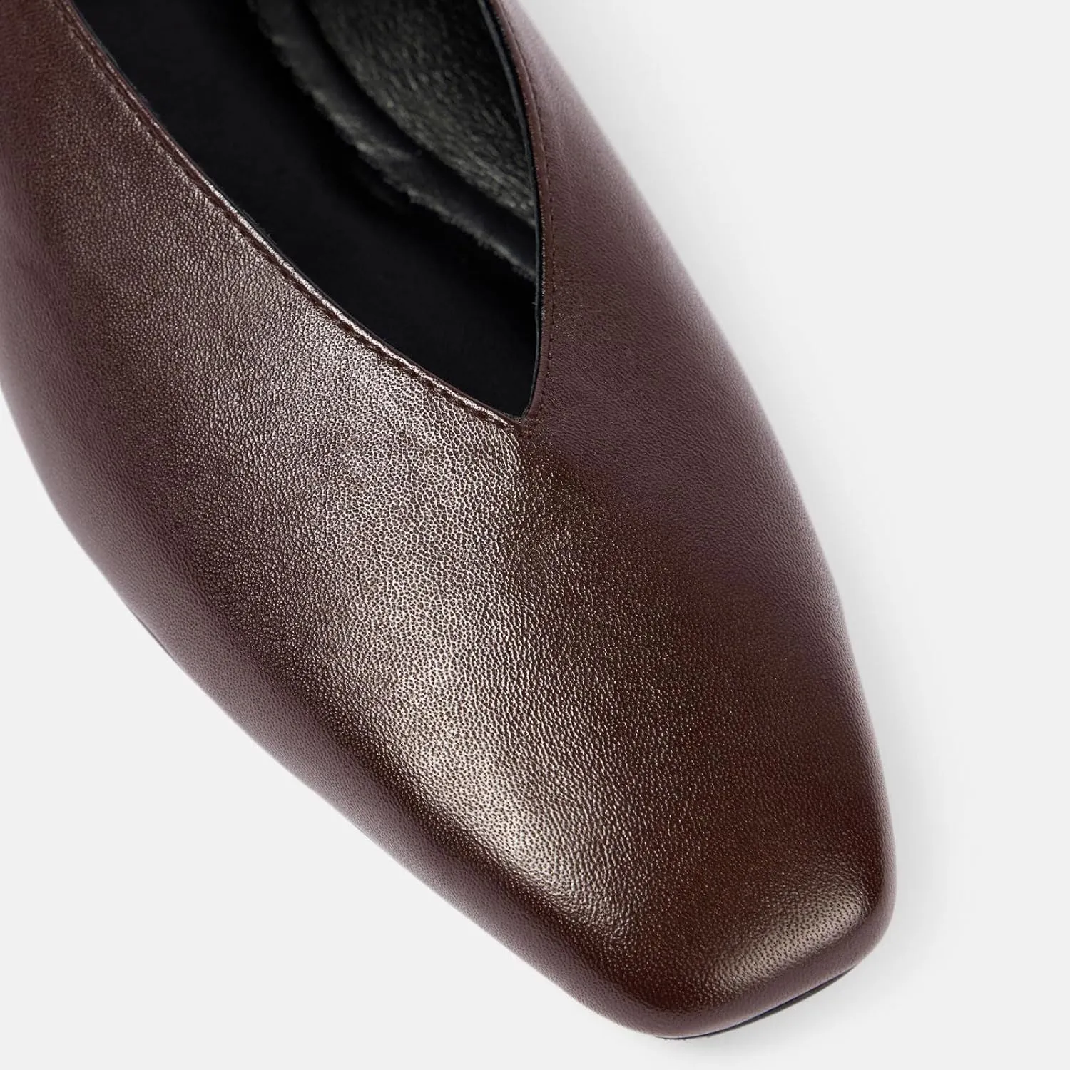 Women's Square Toe Ruched Suede/Matte Leather Ballet Flats Fashion V Shaped Silhouette Slip On Office Dressy Flats for Women