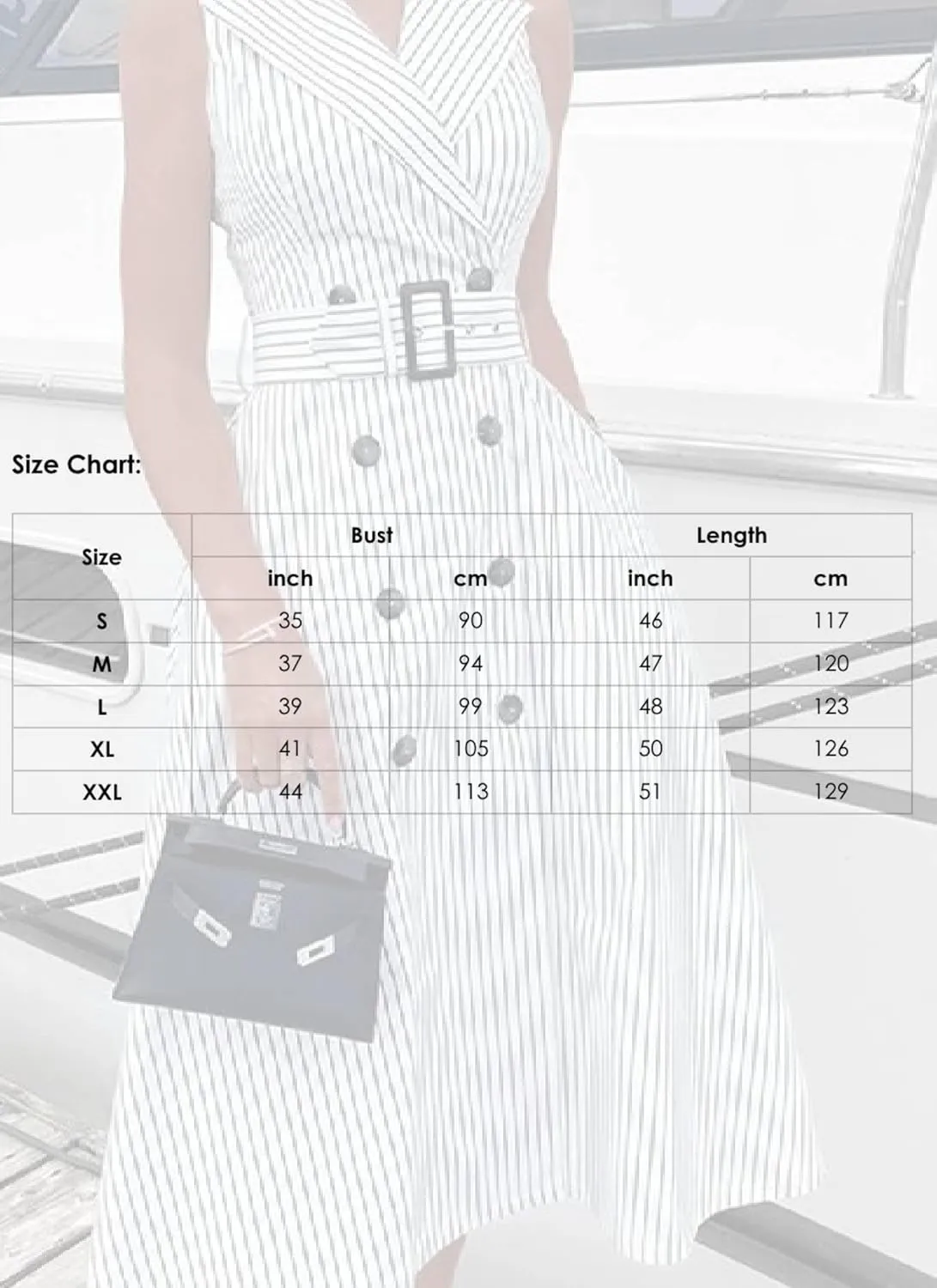 Women's Vintage White Striped Sleeveless Double Breasted Lapel Midi Dress 2025 Summer Elegant Office Dress