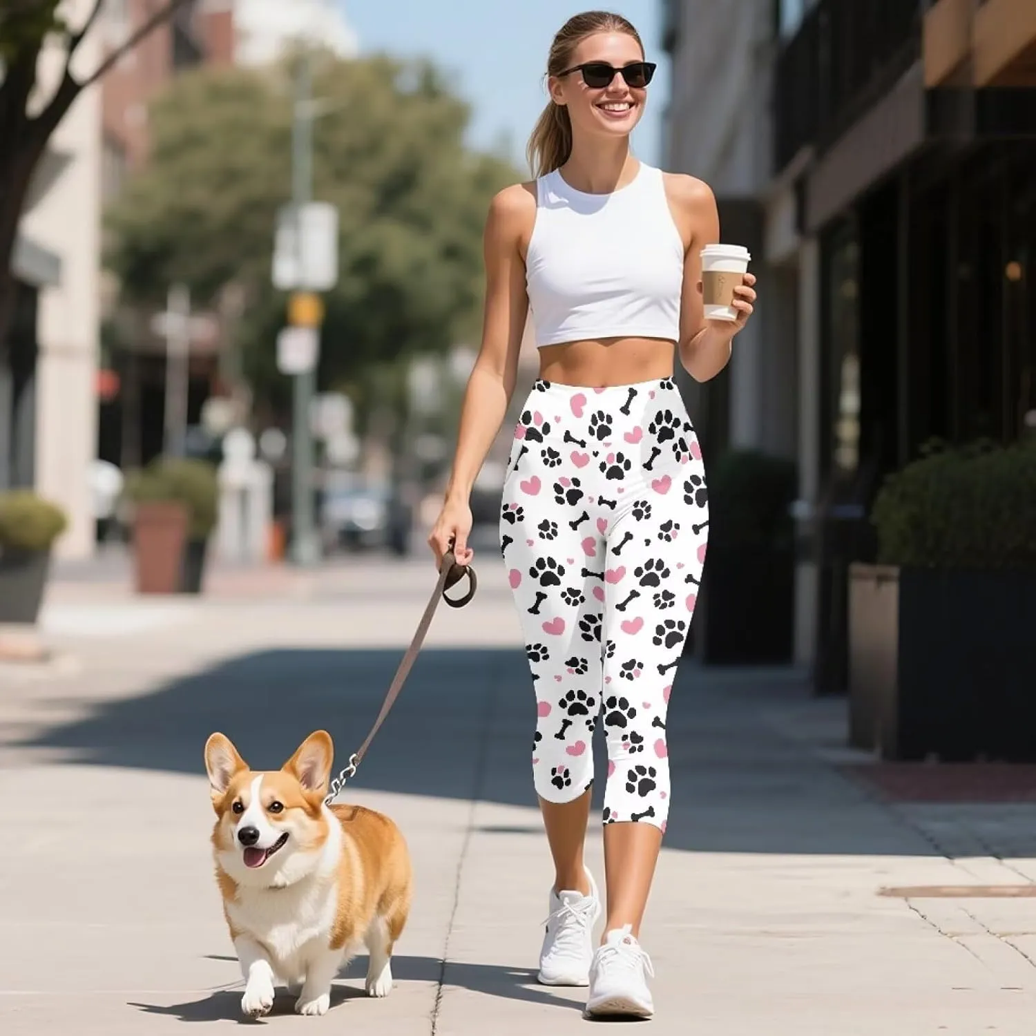 Women’s Yoga Pants with Pockets High Waist Tummy Control Workout Yoga Leggings Soft Athletic Capri Leggings XS-3XL