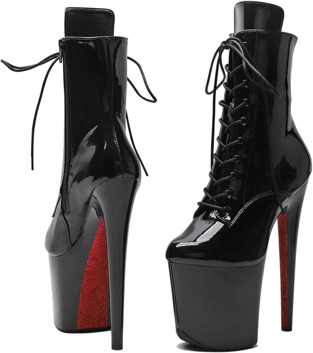 WUXIN H&P 8 in Pole Dance Boot Shoes For Women,8 in Exotic Stiletto Pole Dance Boot Shoes Platform,8 in Stiletto Platform Pole Dancing Shoes Ankle Boots Heels
