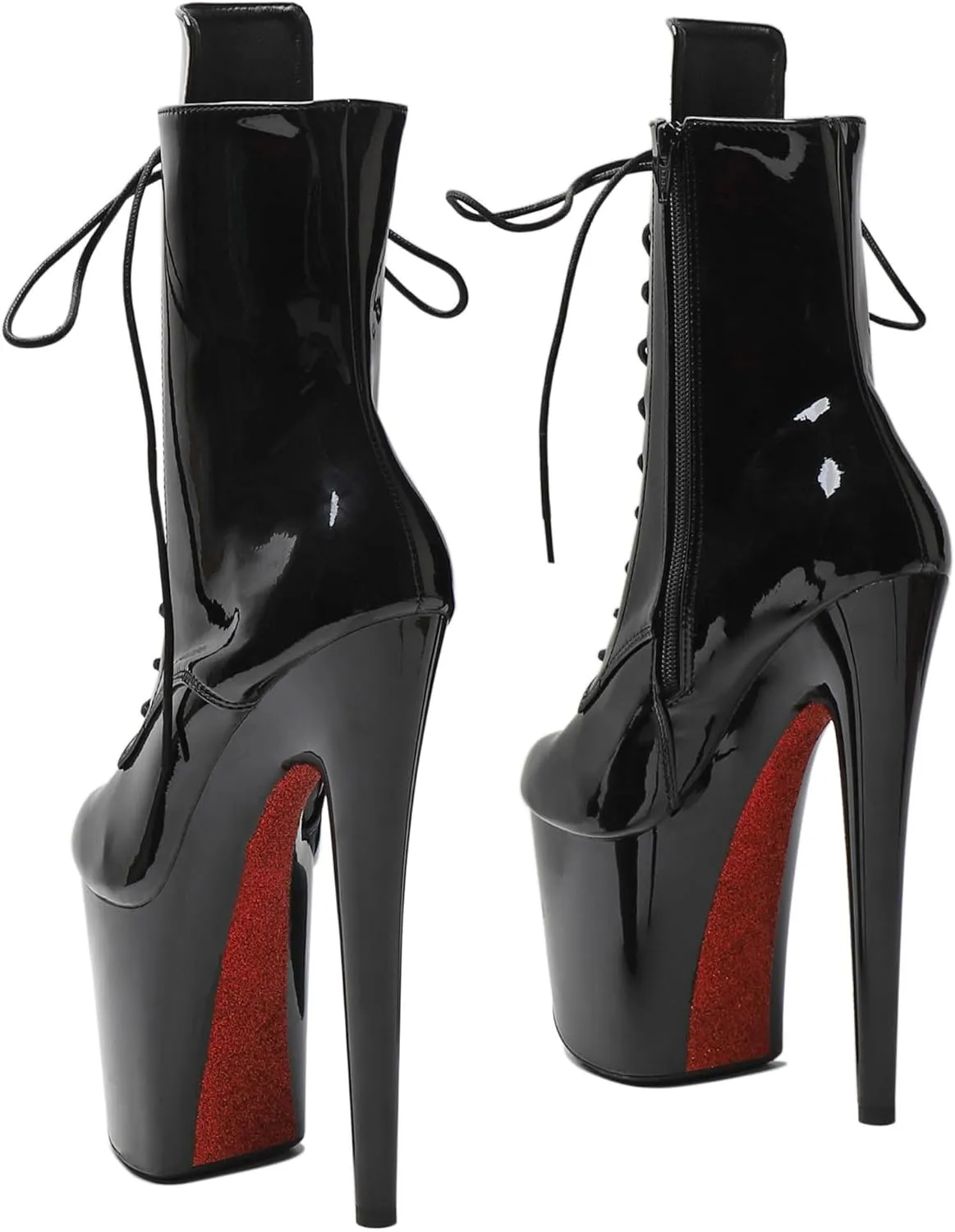 WUXIN H&P 8 in Pole Dance Boot Shoes For Women,8 in Exotic Stiletto Pole Dance Boot Shoes Platform,8 in Stiletto Platform Pole Dancing Shoes Ankle Boots Heels