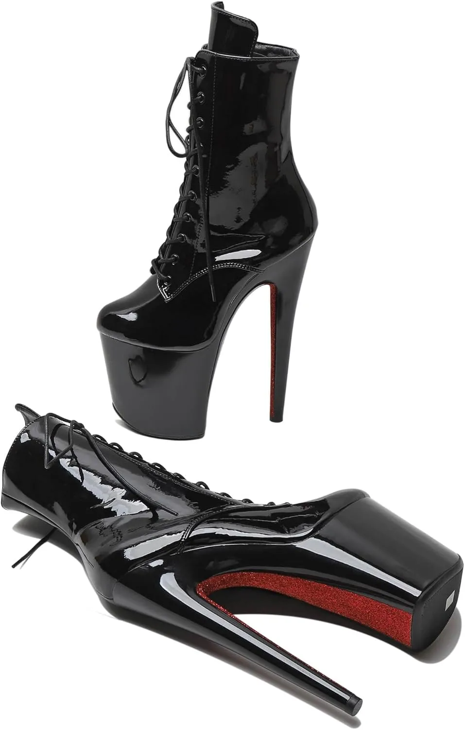 WUXIN H&P 8 in Pole Dance Boot Shoes For Women,8 in Exotic Stiletto Pole Dance Boot Shoes Platform,8 in Stiletto Platform Pole Dancing Shoes Ankle Boots Heels
