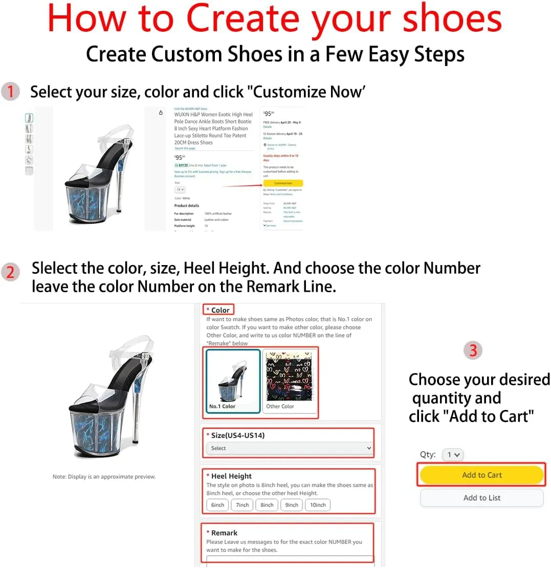 WUXIN H&P Women's Exotic Pole Dance Ankle-Strap Sandal 8 Inch Mirror Round Toe Platform Fashion Sexy Model Custom Stiletto Dress shoes High Heel