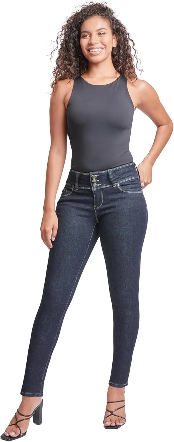 YMI Women’s Sustainable Wannabettabutt Skinny Jeans